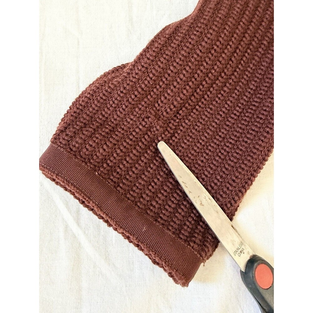 Vintage Salvatore Ferragamo Cardigan Womens Brown Gold Buttons Italy Knit Pocket - Picture 16 of 16
